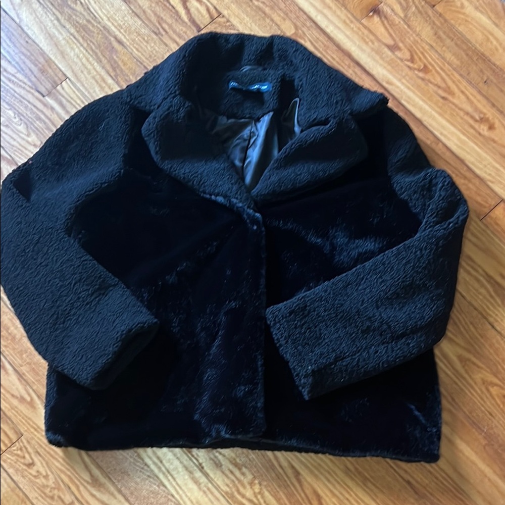French connection faux fur and Sherpa jacket sz XL